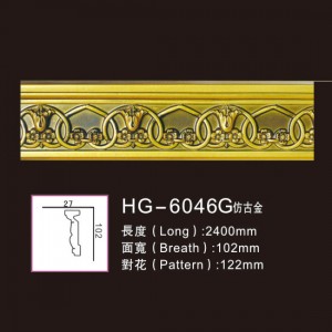 2019 High quality Round Medallion -
 Effect Of Line Plate1-HG-6046G Antique Gold – HUAGE DECORATIVE