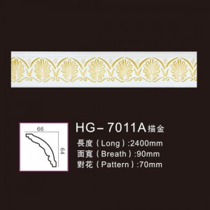 Cheap price Crown Moulding Mdf -
 Effect Of Line Plate-HG-7011A outline in gold – HUAGE DECORATIVE