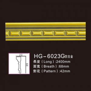 Effect Of Line Plate1-HG-6023G Antique Gold