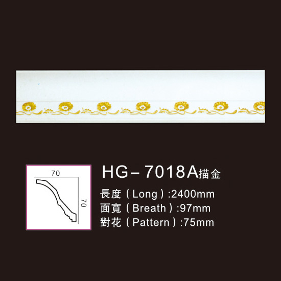 Factory Cheap Classic Fireplace -
 Effect Of Line Plate-HG-7018A outline in gold – HUAGE DECORATIVE