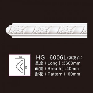 2019 Latest Design Luxury Classic Pvc Crown Moulding -
 PU-HG-6006L Highlight white – HUAGE DECORATIVE