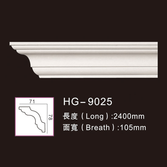 8 Year Exporter High Quality Polyurethane Foam Mould -
 Plain Cornices Mouldings-HG-9025 – HUAGE DECORATIVE