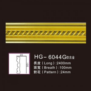 OEM manufacturer Granite Column Pillar -
 Effect Of Line Plate1-HG-6044G Antique Gold – HUAGE DECORATIVE