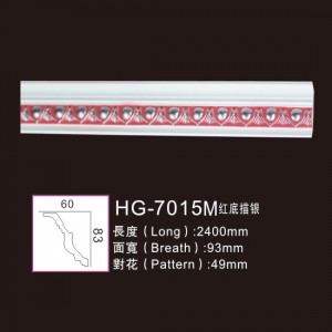 Manufacturer of Pillars And Columns -
 Effect Of Line Plate1-HG-7015M Red Bottom Silver Drawing – HUAGE DECORATIVE