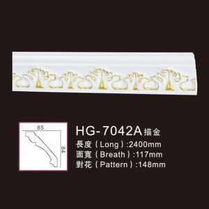 Factory Cheap Hot Crown Moulding Line -
 Effect Of Line Plate-HG-7042A outline in gold – HUAGE DECORATIVE