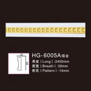 Big discounting Crown Moulding Machine -
 Effect Of Line Plate-HG-6005A outline in gold – HUAGE DECORATIVE