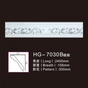 Chinese wholesale Hiking Stick Medallions -
 Effect Of Line Plate-HG-7030B outline in silver – HUAGE DECORATIVE