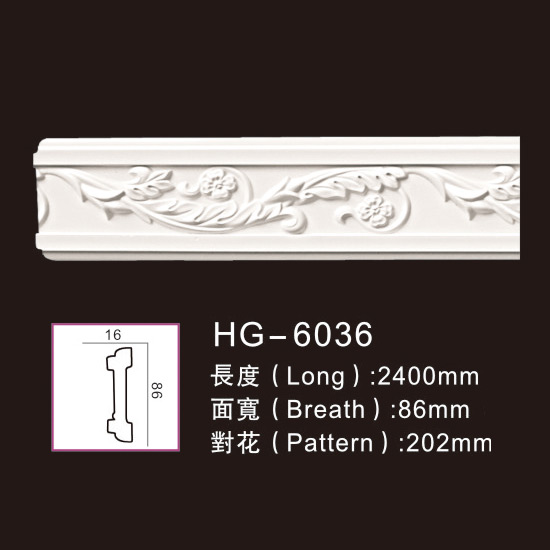 New Fashion Design for Poplar Face Veneer -
 Carving Chair Rails1-HG-6036 – HUAGE DECORATIVE