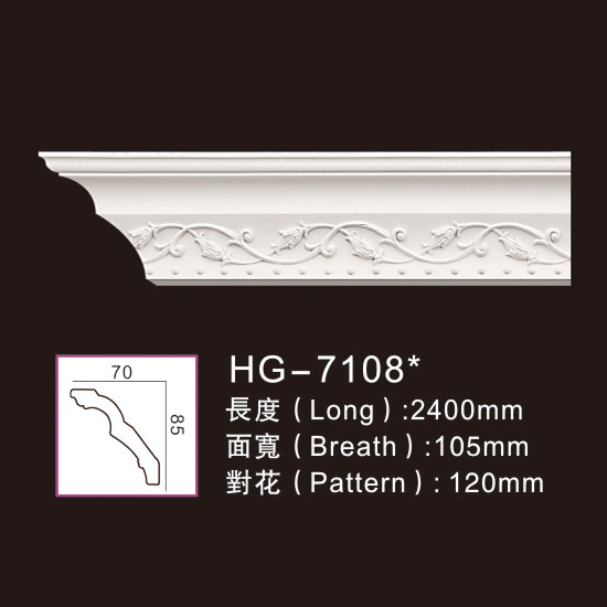 Reasonable price Chair Rail -
 Carving Cornice Mouldings-HG7108 – HUAGE DECORATIVE