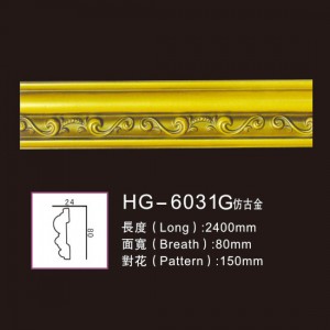 Effect Of Line Plate1-HG-6031G Antique Gold