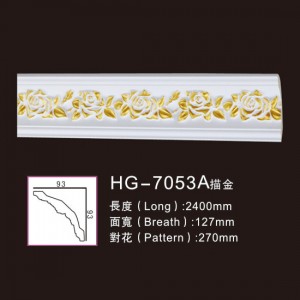 Hot New Products Plastic Crown Moulding Riaq -
 Effect Of Line Plate-HG-7053A outline in gold – HUAGE DECORATIVE