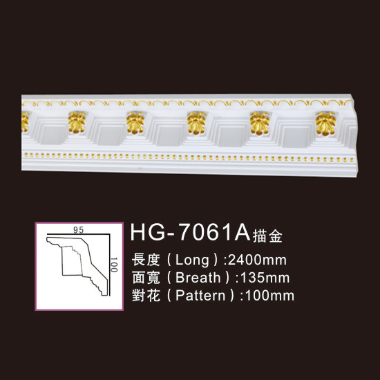Good Quality Crown Moulding -
 Effect Of Line Plate-HG-7061A outline in gold – HUAGE DECORATIVE