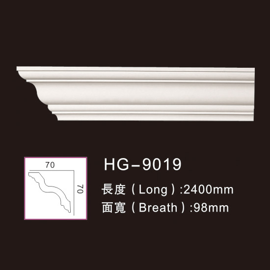 Hot sale Pu Foam Exterior Crown Moulding -
 Plain Cornices Mouldings-HG-9019 – HUAGE DECORATIVE