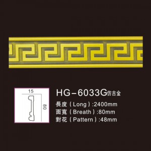 Effect Of Line Plate1-HG-6033G Antique Gold