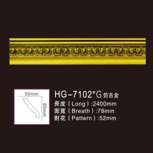China New Product Stone Crown Moulding -
 Effect Of Line Plate1-HG-7102G Antique Gold – HUAGE DECORATIVE