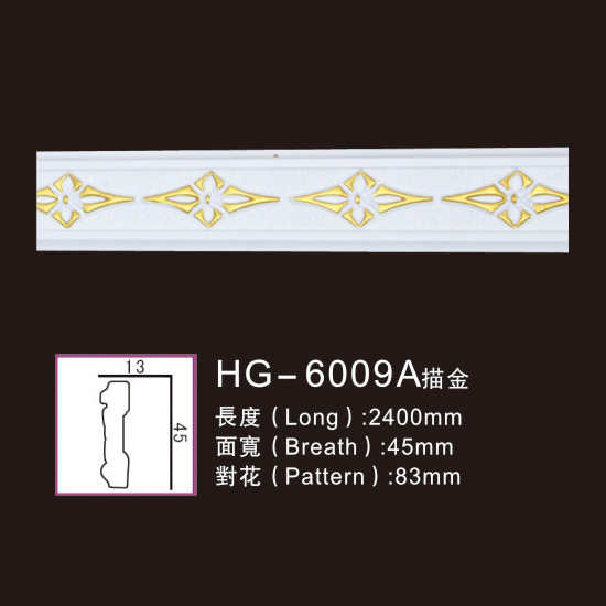 High Quality Decorative Crown Moulding -
 Effect Of Line Plate-HG-6009A outline in gold – HUAGE DECORATIVE