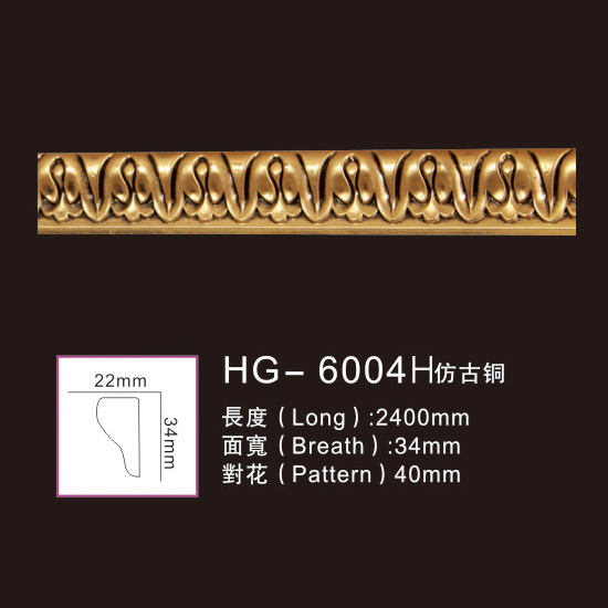 OEM/ODM Manufacturer Plaster Moulding -
 Effect Of Line Plate1-HG-6004H Antique Copper – HUAGE DECORATIVE