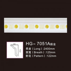 Factory wholesale Pretty Mouling -
 Effect Of Line Plate-HG-7051A outline in gold – HUAGE DECORATIVE