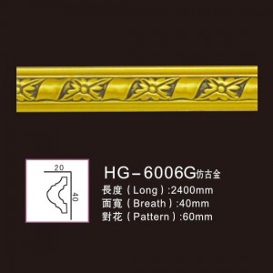 Effect Of Line Plate1-HG-6006G Antique Gold