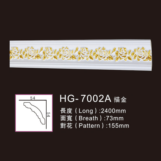 2019 Good Quality Bubble Column -
 Effect Of Line Plate-HG-7002A outline in gold – HUAGE DECORATIVE