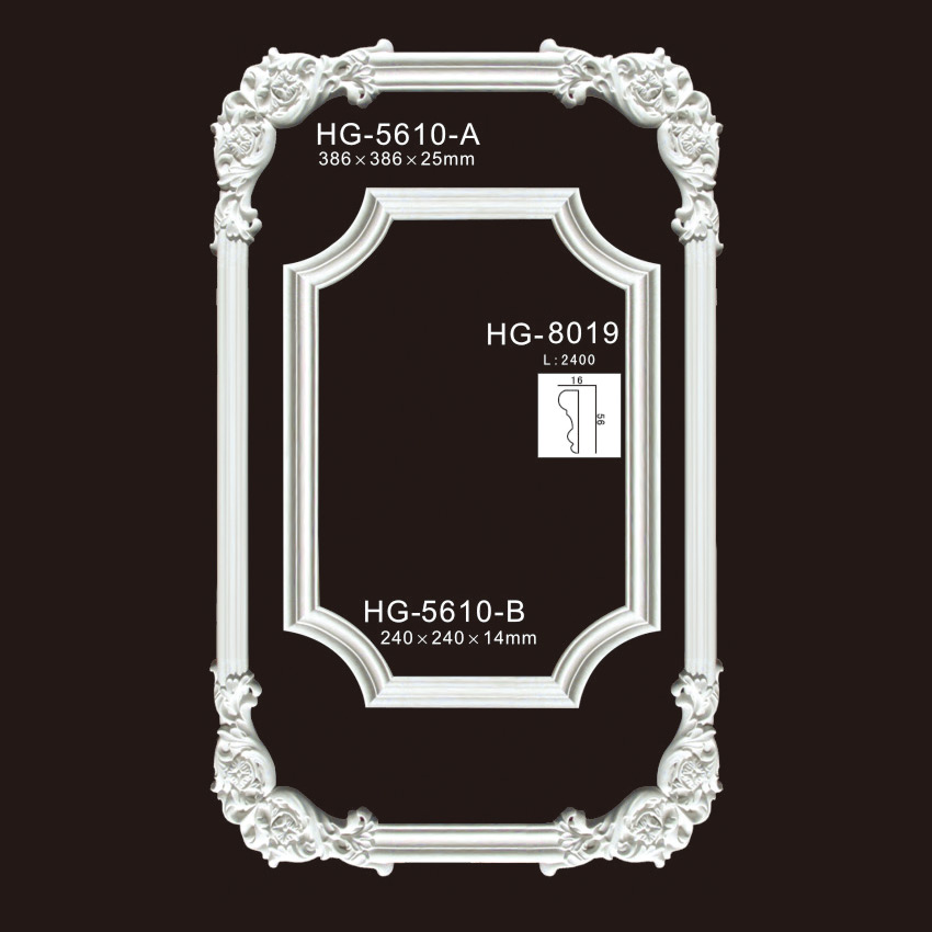 2019 Latest Design Zinc Alloy Medallion -
 Elegant Corner & Frames-HG-5610 – HUAGE DECORATIVE