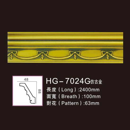 High reputation Wood Moulding -
 Effect Of Line Plate1-HG-7024G Antique Gold – HUAGE DECORATIVE