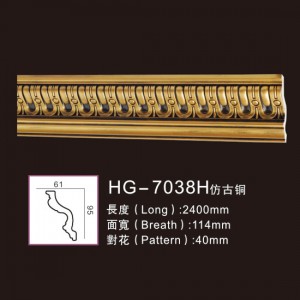 Cheap PriceList for Gypsum Golden Ceiling Crown Moulding -
 Effect Of Line Plate1-HG-7038H Antique Copper – HUAGE DECORATIVE